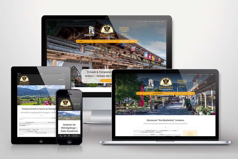 Responsive Webdesign für den Postkutscherhof in Axams